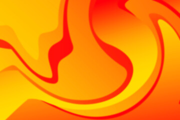 Abstract burning curved wave with blur effect for your design. Illustration with fiery curves lines. Wavy paper cut background. Burning fire waves.