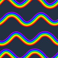 Rainbow Stripes Seamless Pattern. 
