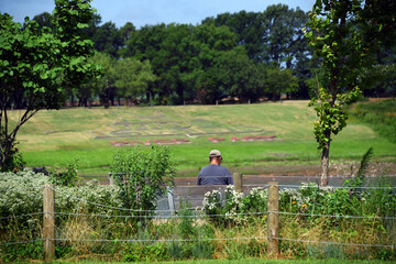 Bench on River Bluff Walkway Memphis