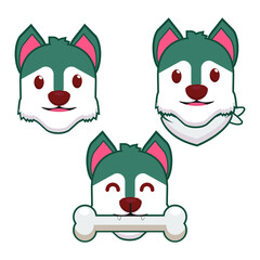 Cute dog icon set, it's good for Pet logo, Pet shop, veterinary, or dog lover logo.