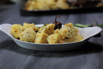 Idli Fry made from fermented rice and Urad daal cakes called Idis