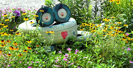 Frog is made from repurposed tires