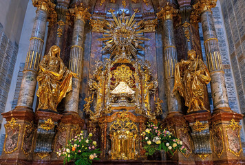 Fototapeta premium Church of Our Lady Victorious with the Shrine of the Infant Jesus of Prague, the first station on the Apostolic Road in the Czech Republic, Prague.