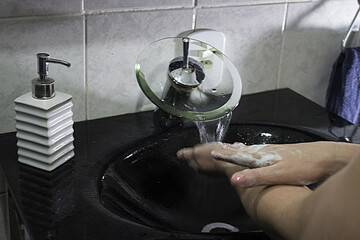 hand washing in the covid-19 coronavirus pandemic
