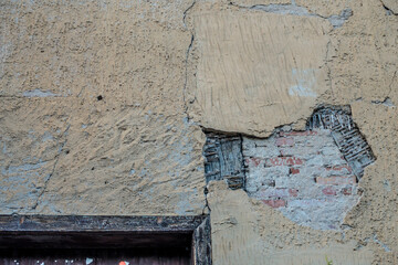 Naklejka premium Gebäudeschäden am Fachwerkhaus