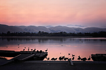 Sunrise 4 over Lake Elizabeth during California fires 2020