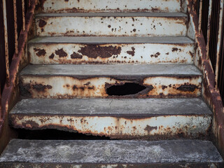 Mysterious stairs to an house in Japan