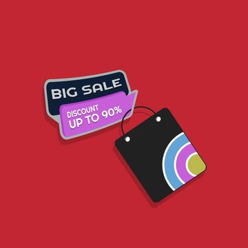 BIG SALE Banner for shop, online store. Vector illustration.

