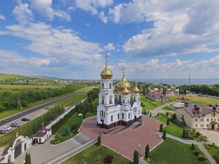 St. John's convent in the village of Alekseevka on the banks of the Volga river. Saratov region, Russia.