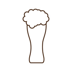 beer glass line style icon vector design