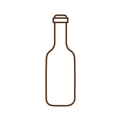 beer bottle line style icon vector design