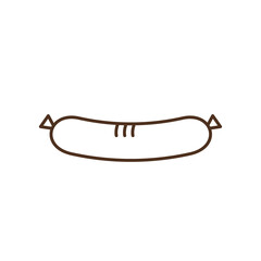 sausage line style icon vector design