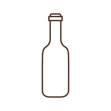 beer bottle line style icon vector design
