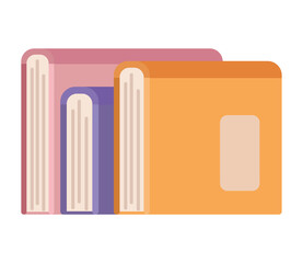 Isolated education books vector design