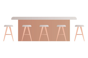 Isolated table with chairs vector design