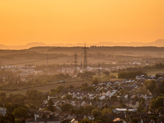 Bretten und Knittlingen bei Sonnenuntergang