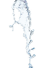 Fototapeta na wymiar Blue water splash Beautiful splashing clean water Isolated on white background