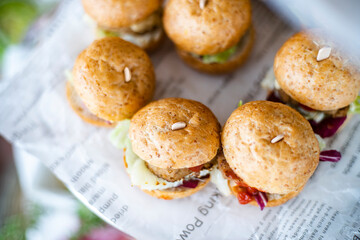 ミニハンバーガーのピンチョス