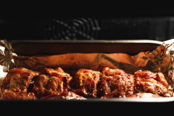 baked barbeque pork ribs in the oven