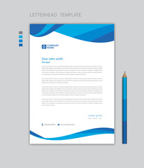 Creative Letterhead template vector, minimalist style, printing design, business advertisement layout