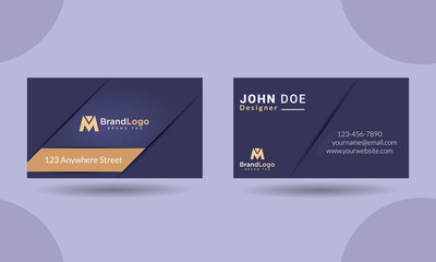 Creative and Modern Blue Business Card Design Template (Vector Illustrator) For Personal And Commercial Used