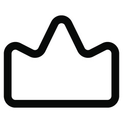 crown icon. vector thin line mini icon. Thin line simple outline icons, 24x24px grid. Pixel Perfect. Editable stroke