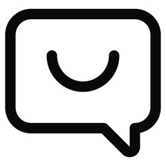 chat message icon. vector thin line mini icon. Thin line simple outline icons, 24x24px grid. Pixel Perfect. Editable stroke