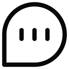 chat message icon. vector thin line mini icon. Thin line simple outline icons, 24x24px grid. Pixel Perfect. Editable stroke