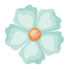 Isolated blue flower vector design