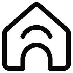 home house icon. vector thin line mini icon. Thin line simple outline icons, 24x24px grid. Pixel Perfect. Editable stroke