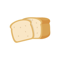 Bread vector illustration with flat design isolated on white background 