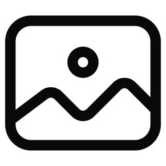 image picture icon. vector thin line mini icon. Thin line simple outline icons, 24x24px grid. Pixel Perfect. Editable stroke