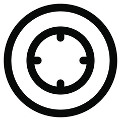 target icon. vector thin line mini icon. Thin line simple outline icons, 24x24px grid. Pixel Perfect. Editable stroke