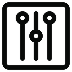 setting icon. vector thin line mini icon. Thin line simple outline icons, 24x24px grid. Pixel Perfect. Editable stroke