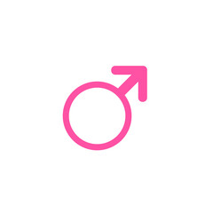 Male sex line icon. linear style sign for mobile concept and web design. Male gender sign outline vector icon. Symbol, logo illustration. Vector graphics EPS Vector
