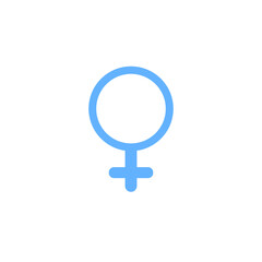 Female sex line icon. linear style sign for mobile concept and web design. Female gender sign outline vector icon. Symbol, logo illustration. Vector graphics