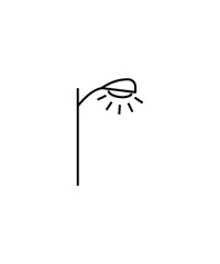 street light icon,vector best flat line icon.