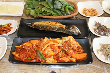 fish with vegetables