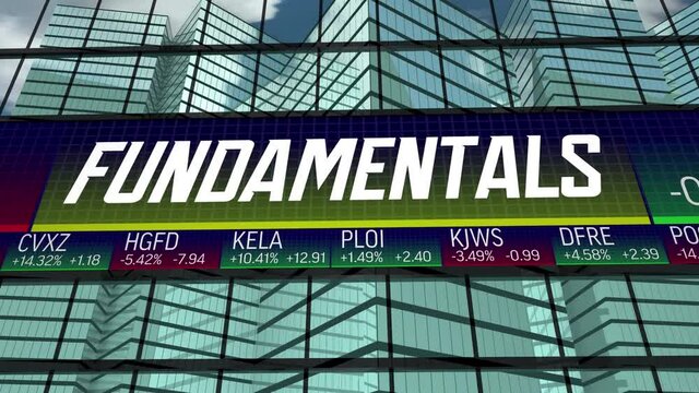 Market Fundamentals Stock Share Tickers Valuations 3d Animation