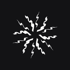 Sunburst, explosion effect, vintage doodle EPS Vector 