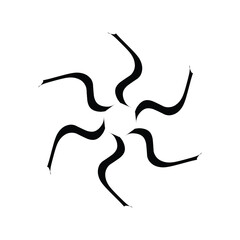 Sunburst, explosion effect, vintage doodle on white background EPS Vector 