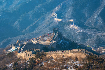 The Great wall of China at Badaling site in Beijing, China