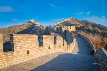No drill light filtering roller blinds Chinese wall The Great wall of China at Badaling site in Beijing, China