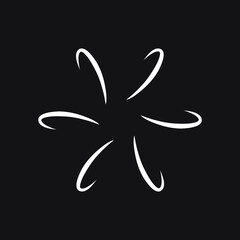 Sunburst, explosion effect, vintage doodle EPS Vector 