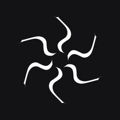 Sunburst, explosion effect, vintage doodle EPS Vector 