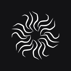 Sunburst, explosion effect, vintage doodle EPS Vector 