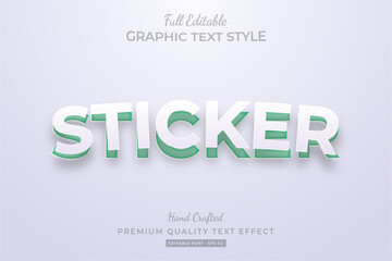 Sticker Editable 3D Text Style Effect Premium