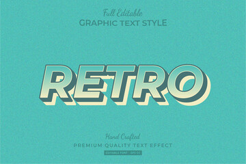 Retro Editable 3D Text Style Effect Premium