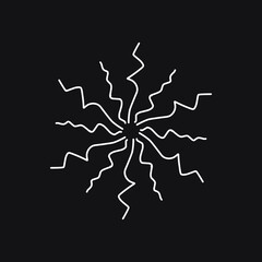 Sunburst, explosion effect, vintage doodle EPS Vector 