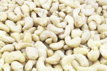 Cashew nuts close up